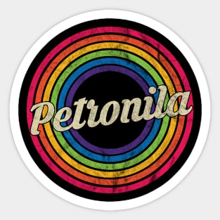 Petronila - Retro Rainbow Faded-Style Sticker